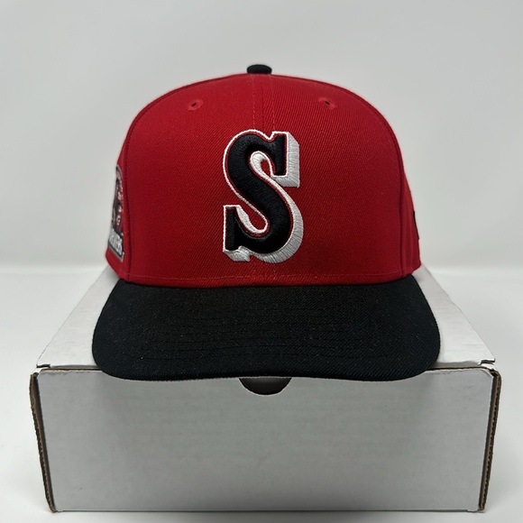 Pro Image Sports Seattle Mariners Red/Black Fitted Hat Size 7 3/8 - Picture 2 of 7